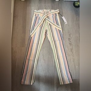 Joe’s the Luna belted High waist Jean rainbow pant designer